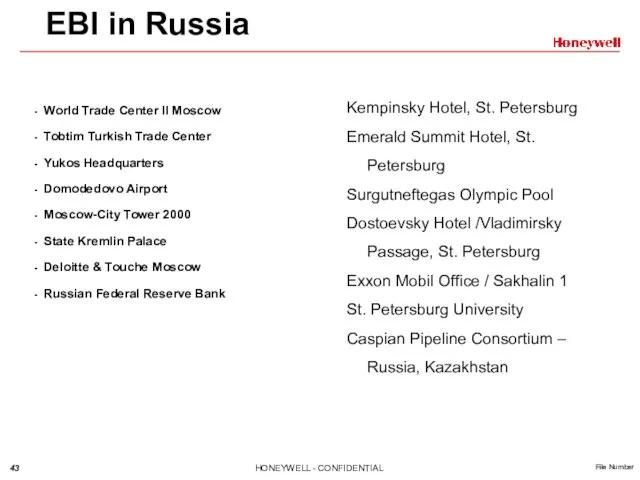 EBI in Russia World Trade Center II Moscow Tobtim Turkish Trade Center