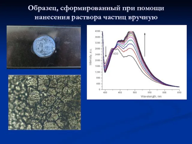 Образец, сформированный при помощи нанесения раствора частиц вручную