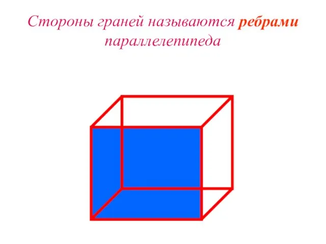 Стороны граней называются ребрами параллелепипеда