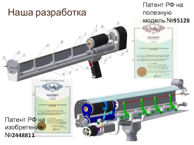 Наша разработка Патент РФ на изобретение №2448811 Патент РФ на полезную модель №95128