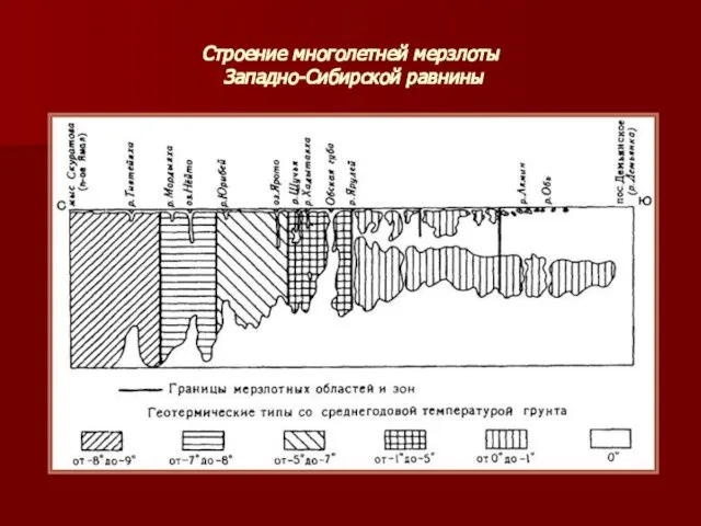 Строение многолетней мерзлоты Западно-Сибирской равнины