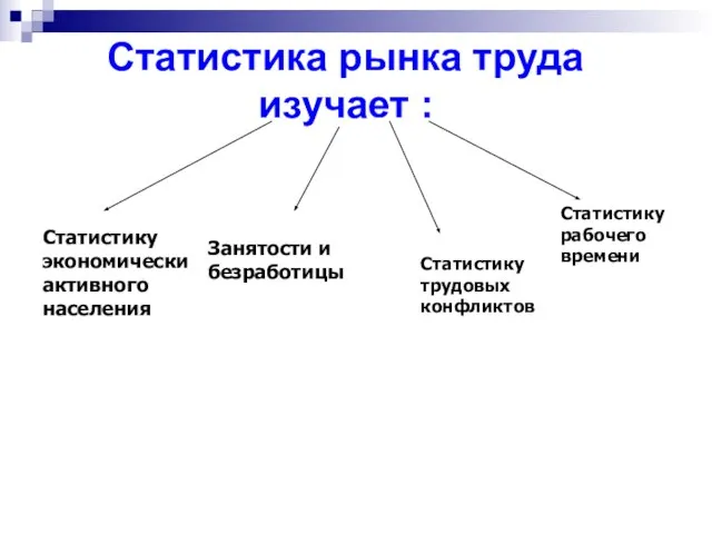 Статистика рынка труда изучает :