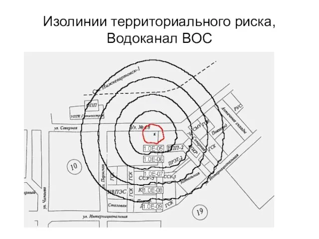 Изолинии территориального риска, Водоканал ВОС