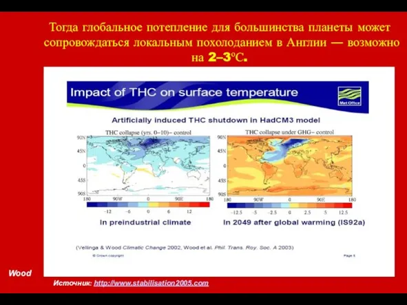 Wood Тогда глобальное потепление для большинства планеты может сопровождаться локальным похолоданием в