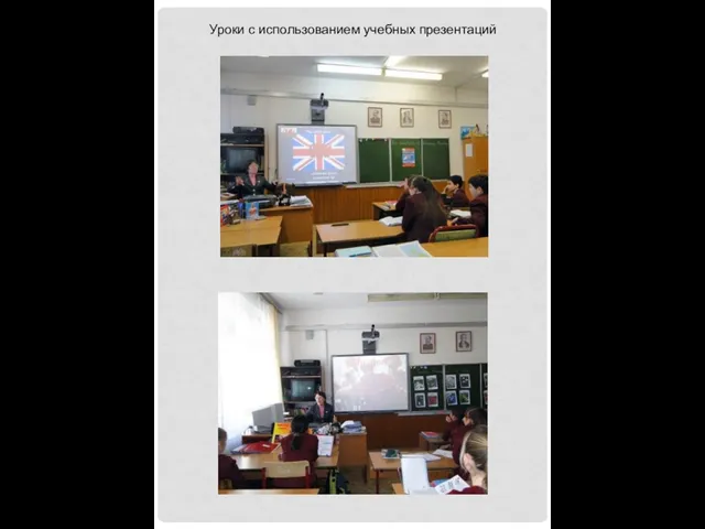 Уроки с использованием учебных презентаций