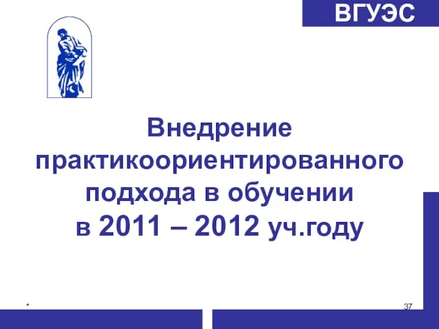 * Внедрение практикоориентированного подхода в обучении в 2011 – 2012 уч.году ВГУЭС