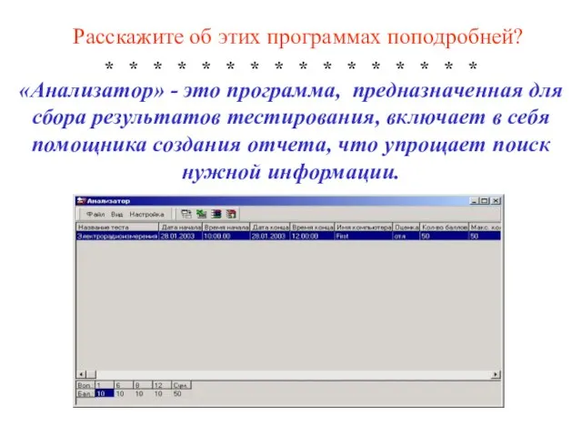 Расскажите об этих программах поподробней? * * * * * * *