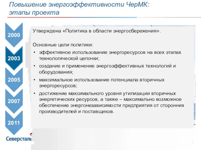 В 2003 году работа по энергосбережению на предприятии вышла на качественно новый