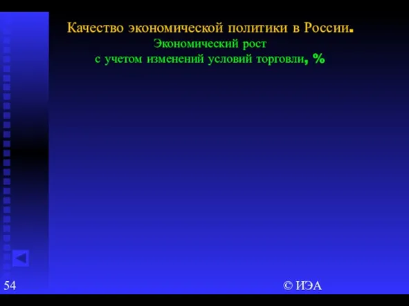 © ИЭА Качество экономической политики в России. Экономический рост с учетом изменений условий торговли, %