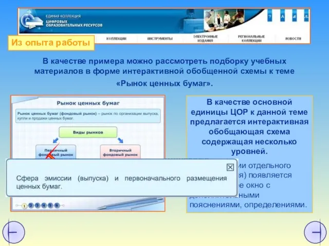 В качестве основной единицы ЦОР к данной теме предлагается интерактивная обобщающая схема