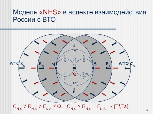 Модель «NHS» в аспекте взаимодействия России с ВТО H N S 1