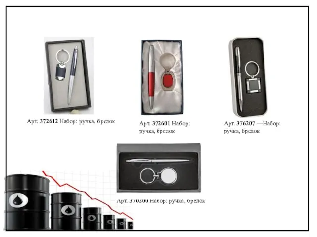 Арт. 370200 Набор: ручка, брелок Арт. 372612 Набор: ручка, брелок Арт. 372601