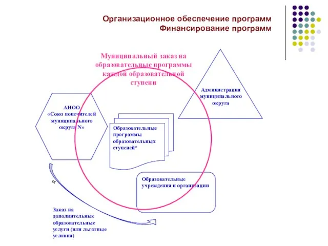 АНОО «Союз попечителей муниципального округа N» Администрация муниципального округа Образовательные программы образовательных