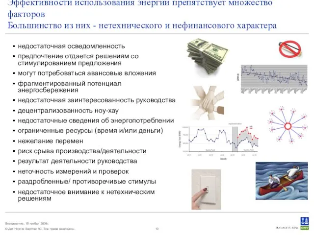 Эффективности использования энергии препятствует множество факторов Большинство из них - нетехнического и