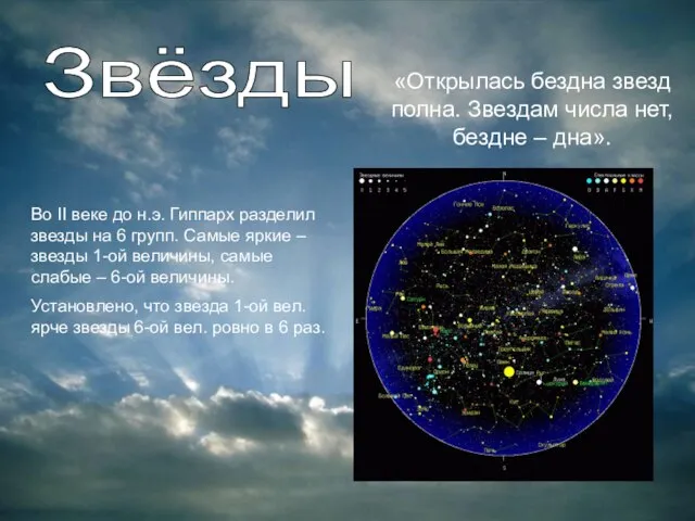 «Открылась бездна звезд полна. Звездам числа нет, бездне – дна». Во II