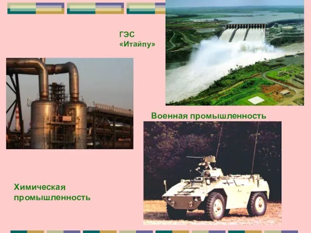 Химическая промышленность Военная промышленность ГЭС «Итайпу»