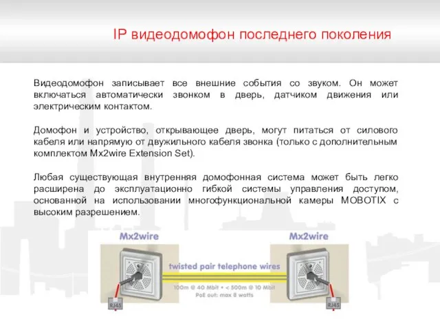 Видеодомофон записывает все внешние события со звуком. Он может включаться автоматически звонком