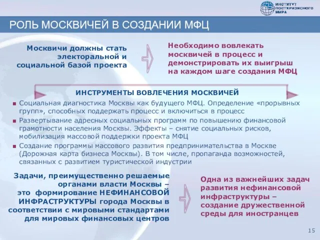 РОЛЬ МОСКВИЧЕЙ В СОЗДАНИИ МФЦ Социальная диагностика Москвы как будущего МФЦ. Определение