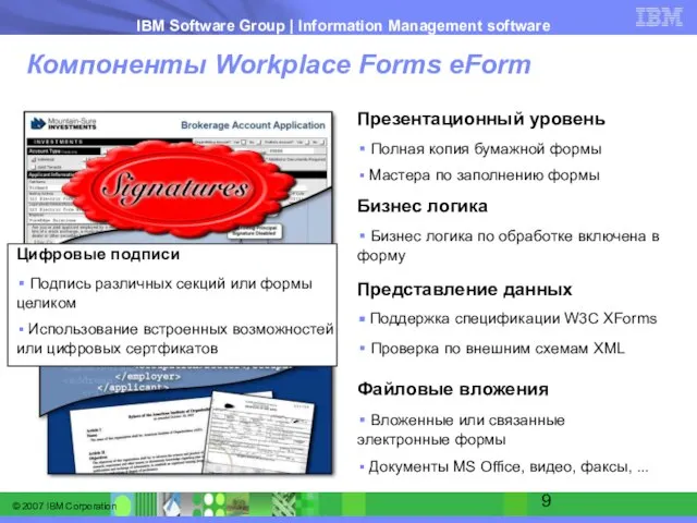 Презентационный уровень Полная копия бумажной формы Мастера по заполнению формы Бизнес логика