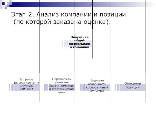 Этап 2. Анализ компании и позиции (по которой заказана оценка).