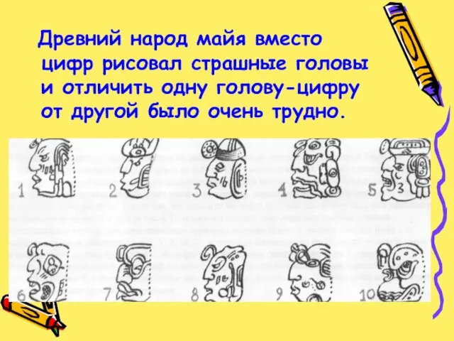 Древний народ майя вместо цифр рисовал страшные головы и отличить одну голову-цифру