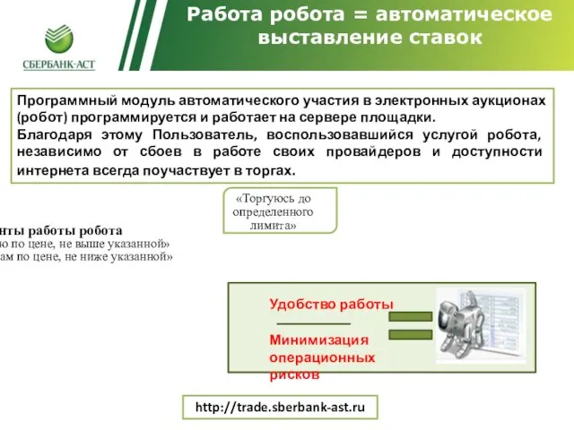 Граничные ситуации Работа робота = автоматическое выставление ставок Варианты работы робота «Куплю