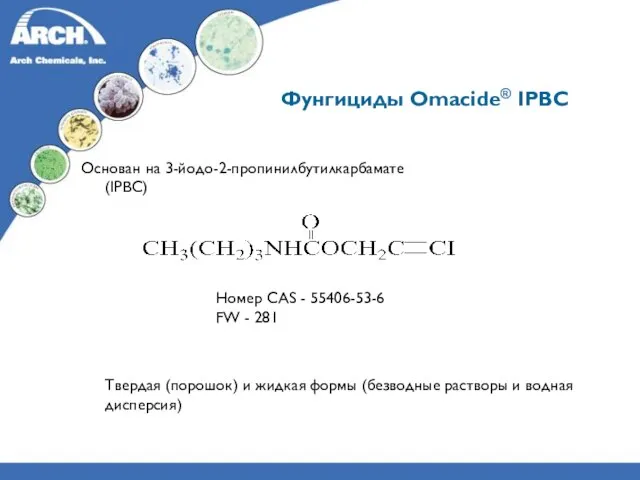 Фунгициды Omacide® IPBC Основан на 3-йодо-2-пропинилбутилкарбамате (IPBC) Твердая (порошок) и жидкая формы