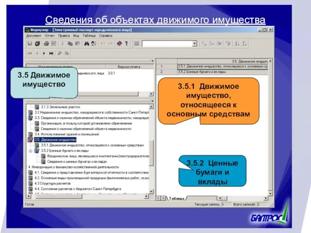 Сведения об объектах движимого имущества 3.5 Движимое имущество 3.5.1 Движимое имущество, относящееся