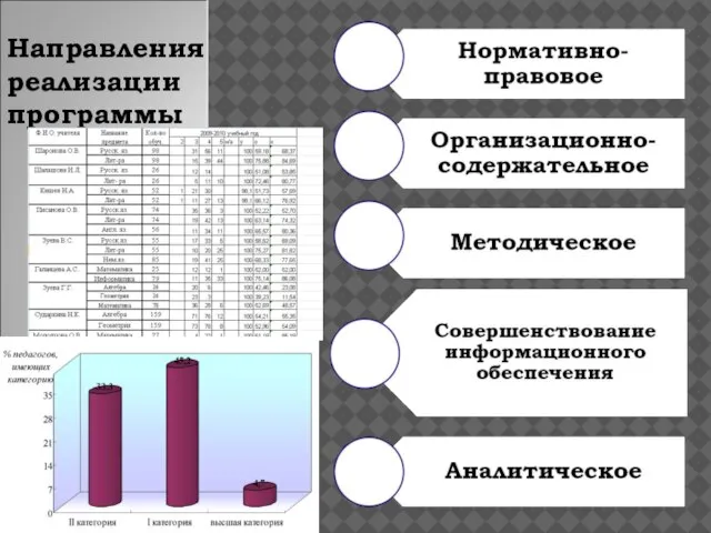 Направления реализации программы