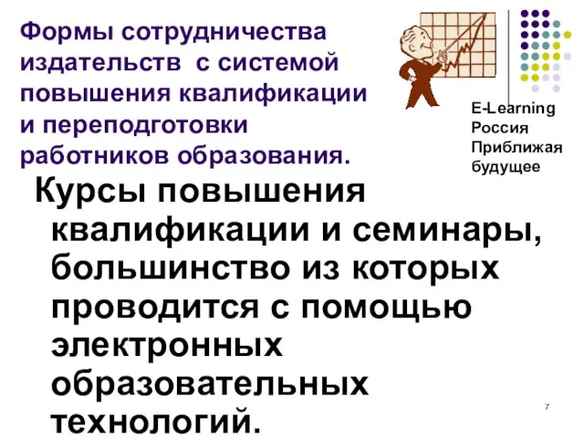 Формы сотрудничества издательств с системой повышения квалификации и переподготовки работников образования. Курсы