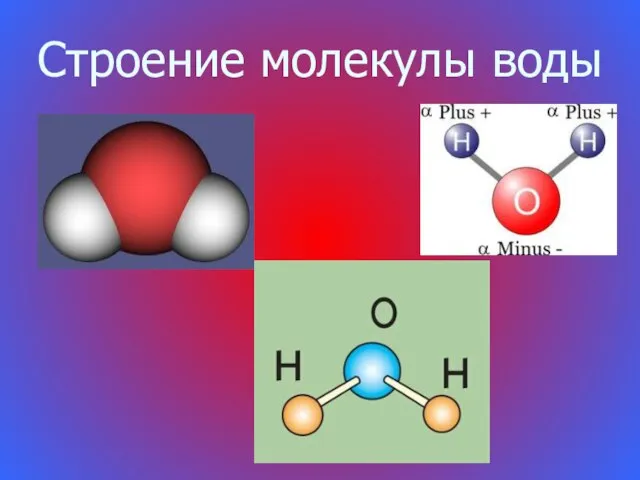 Строение молекулы воды