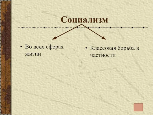 Социализм Во всех сферах жизни Классовая борьба в частности