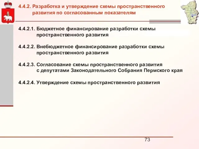 4.4.2.1. Бюджетное финансирование разработки схемы пространственного развития 4.4.2.2. Внебюджетное финансирование разработки схемы