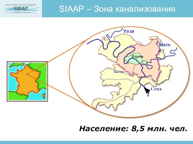 SIAAP – Зона канализования Бьевр