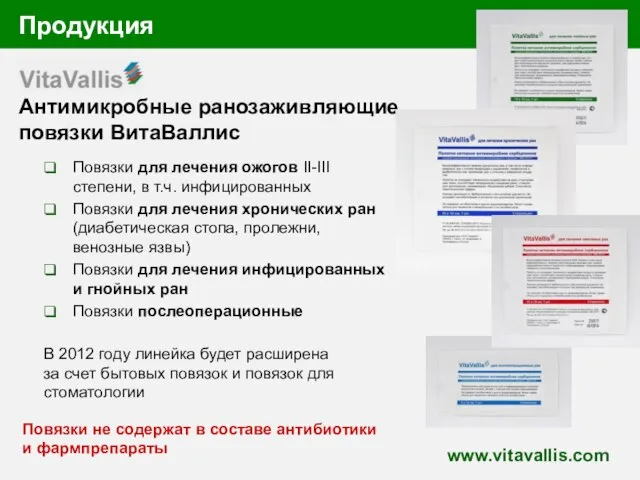 Антимикробные ранозаживляющие повязки ВитаВаллис Повязки для лечения ожогов II-III степени, в т.ч.