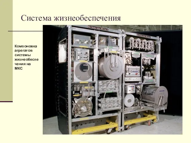 Система жизнеобеспечения Компоновка агрегатов системы жизнеобеспечения на МКС