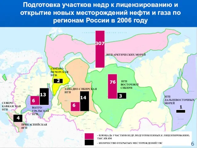 Подготовка участков недр к лицензированию и открытие новых месторождений нефти и газа