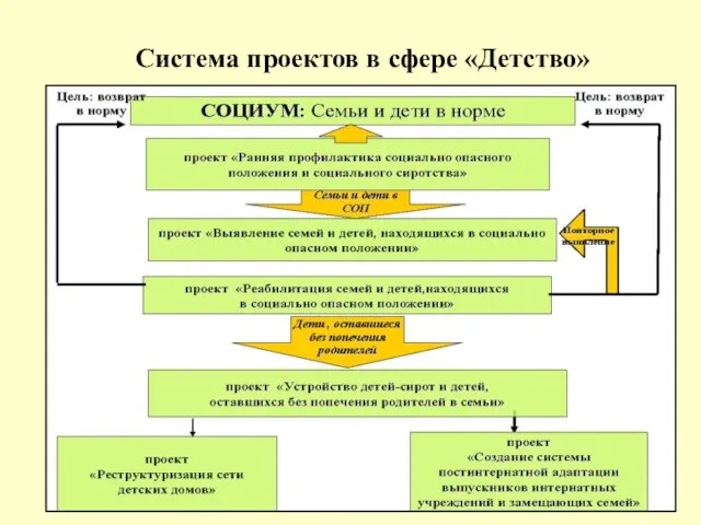 Система проектов в сфере «Детство»