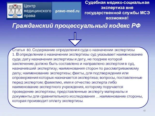 Гражданский процессуальный кодекс РФ Статья 80. Содержание определения суда о назначении экспертизы