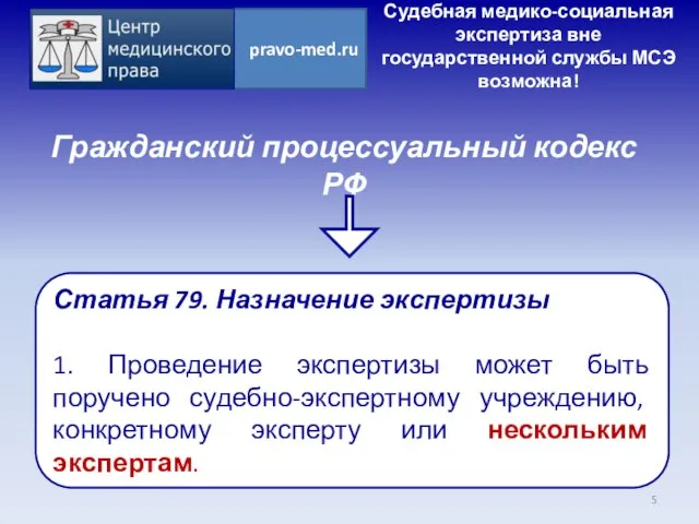 Гражданский процессуальный кодекс РФ Статья 79. Назначение экспертизы 1. Проведение экспертизы может