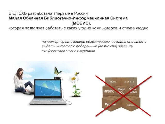 В ЦНСХБ разработана впервые в России Малая Облачная Библиотечно-Информационная Система (МОБИС), которая