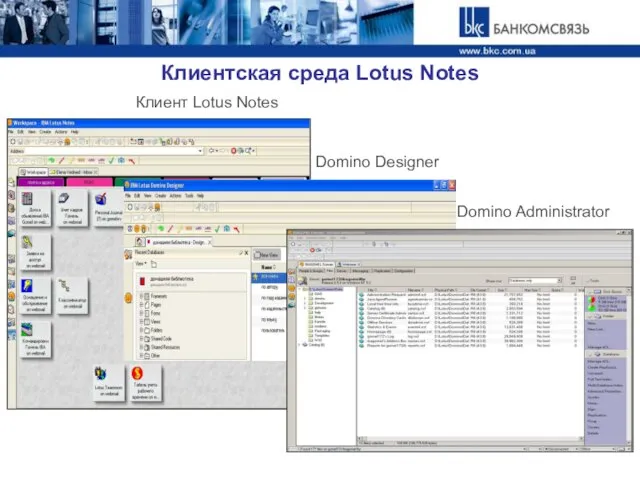 Клиент Lotus Notes Domino Administrator Domino Designer Клиентская среда Lotus Notes