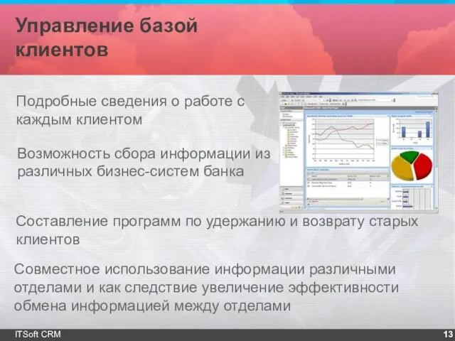 Управление базой клиентов ITSoft CRM Подробные сведения о работе с каждым клиентом