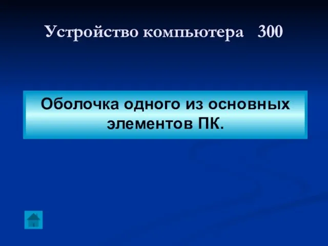 Устройство компьютера 300 Оболочка одного из основных элементов ПК.