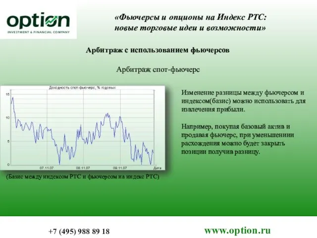 «Фьючерсы и опционы на Индекс РТС: новые торговые идеи и возможности» +7