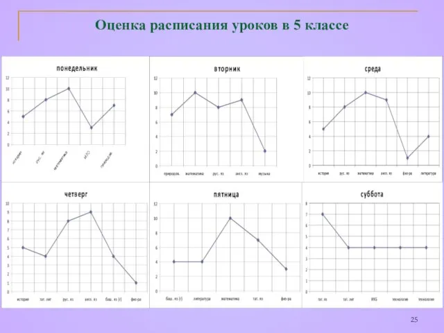 Оценка расписания уроков в 5 классе