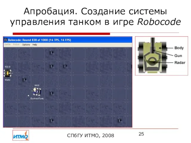 Апробация. Создание системы управления танком в игре Robocode СПбГУ ИТМО, 2008