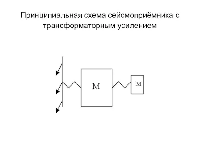 Принципиальная схема сейсмоприёмника с трансформаторным усилением