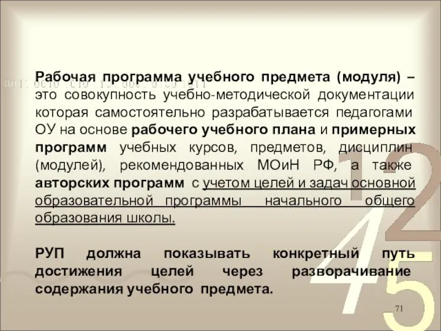 Рабочая программа учебного предмета (модуля) – это совокупность учебно-методической документации которая самостоятельно