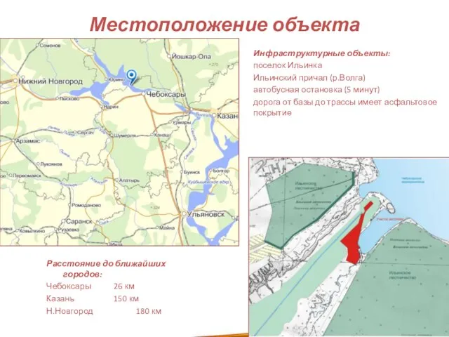 Местоположение объекта Расстояние до ближайших городов: Чебоксары 26 км Казань 150 км